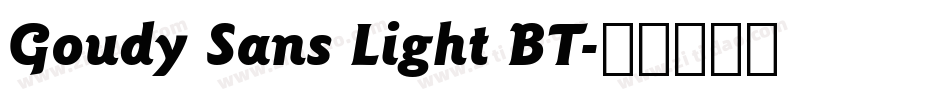 Goudy Sans Light BT字体转换